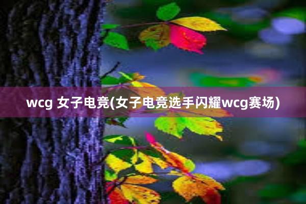 wcg 女子电竞(女子电竞选手闪耀wcg赛场)