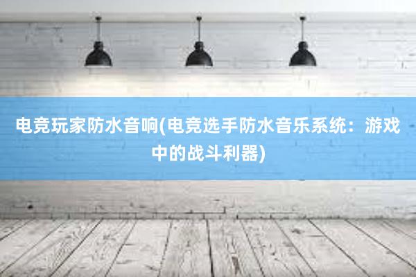 电竞玩家防水音响(电竞选手防水音乐系统：游戏中的战斗利器)