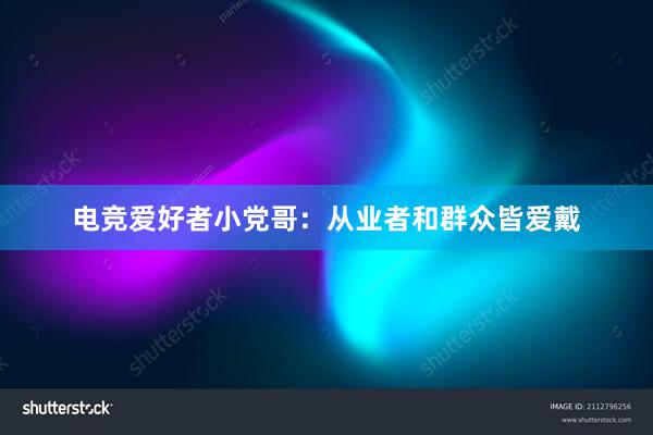 电竞爱好者小党哥：从业者和群众皆爱戴