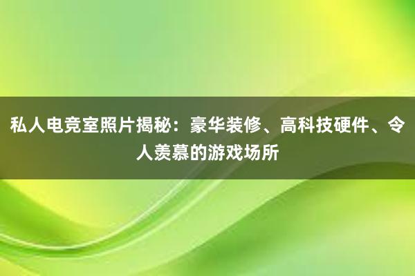 私人电竞室照片揭秘：豪华装修、高科技硬件、令人羡慕的游戏场所